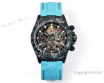 TW Factory Rolex Daytona TIffany Blue Band Black Carbon Fiber Case 40*12.4mm Dandong 4802 Movement Watch